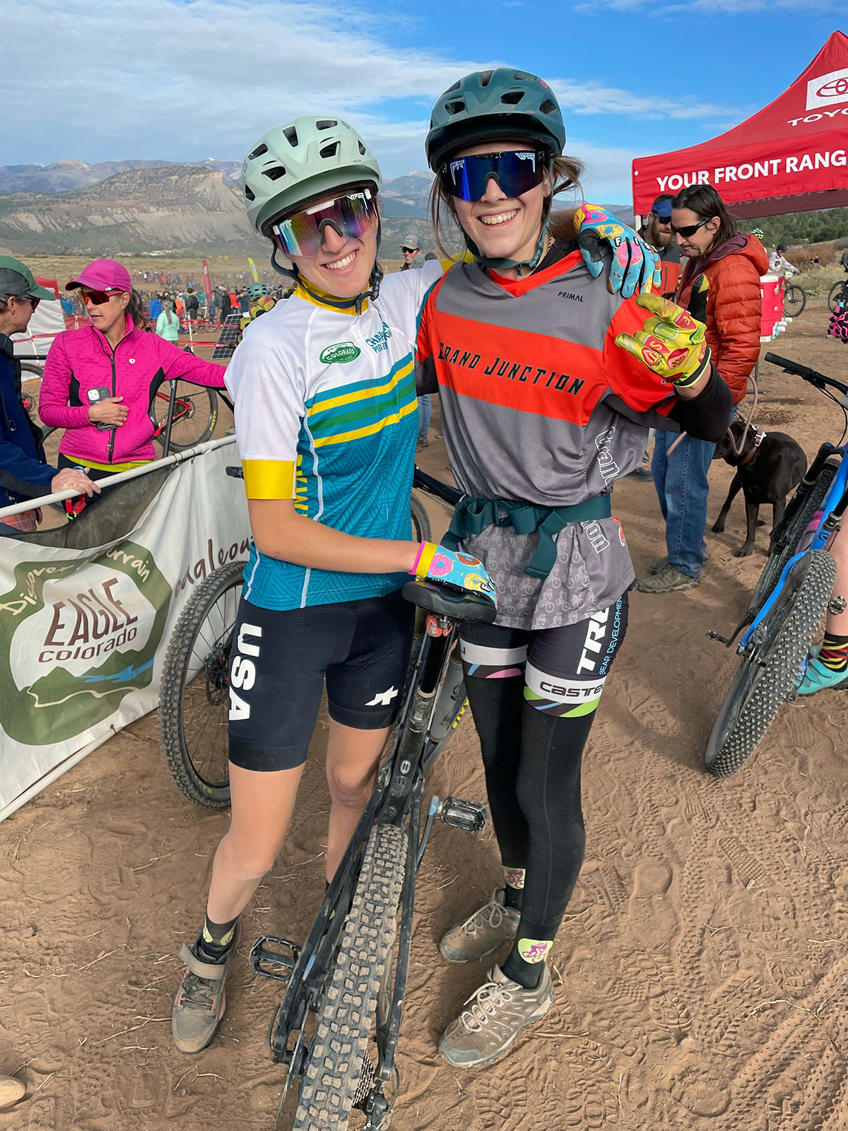 Mountain bikers, program of Grand Valley Youth Cycling in western Colorado.